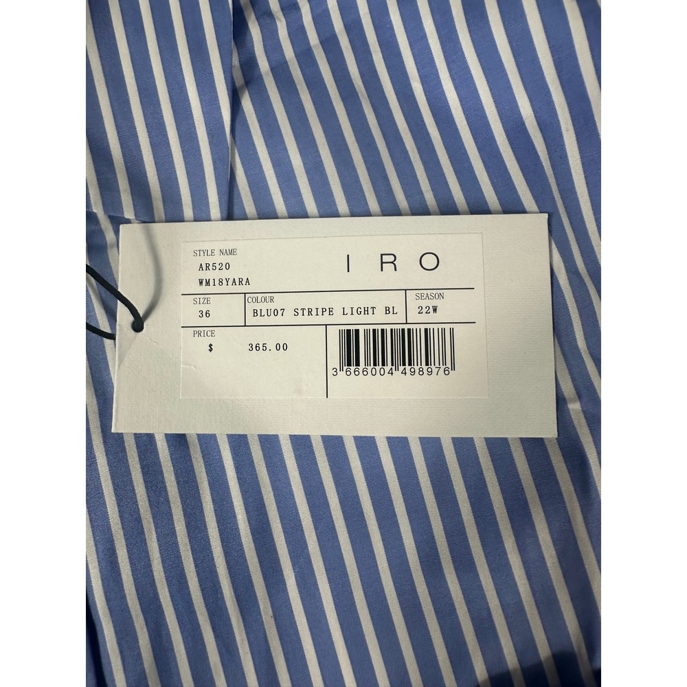 IRO Paris Yara Striped Button Down Shirt Oversized Blouse‎ 36 MSRP $365 - Picture 4 of 12